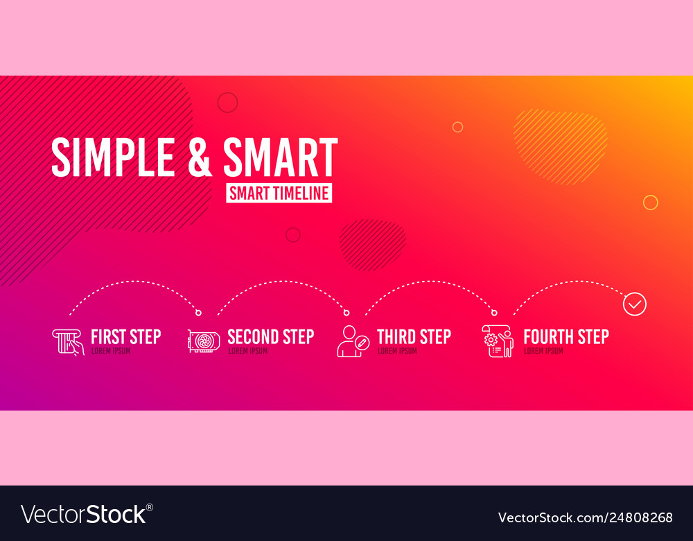 Gpu credit card and edit user icons set settings vector image Gpu credit card and edit user icons set settings