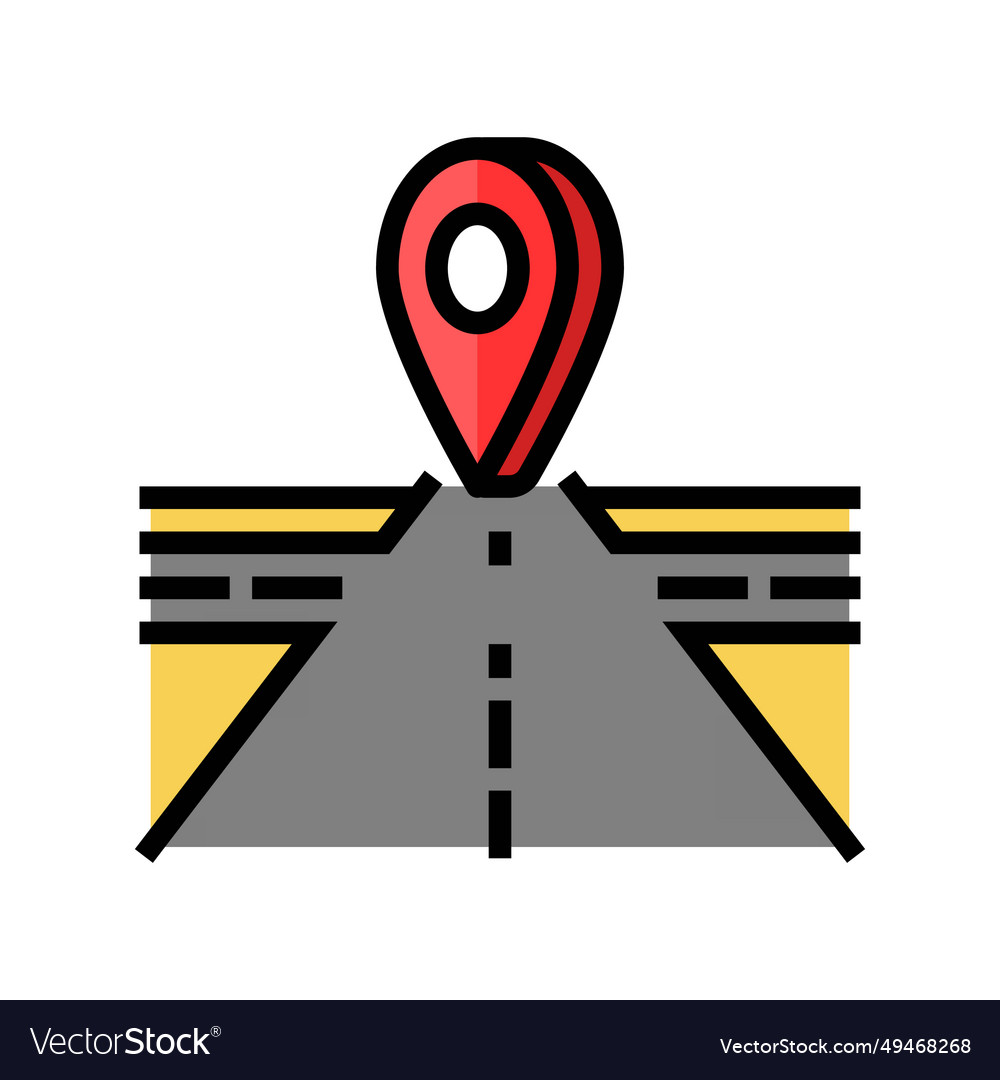 Map pointer courier color icon Vector Image Map pointer courier color icon
