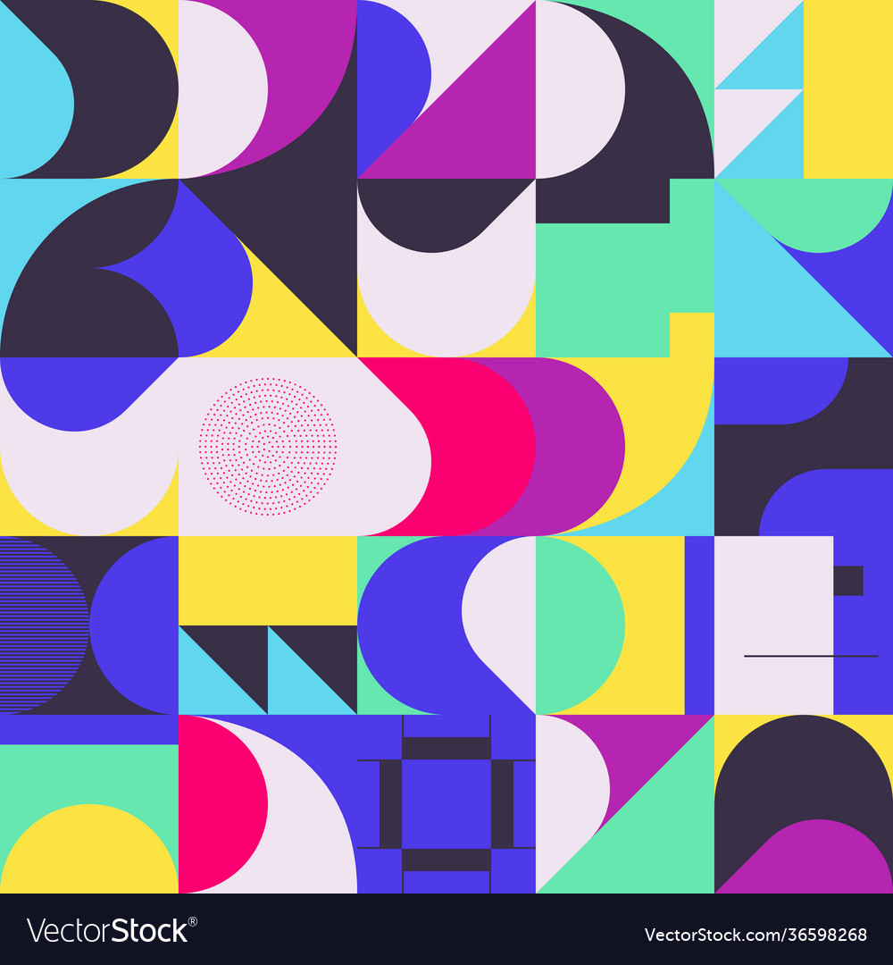 Neo modernism artwork pattern design Royalty Free Vector