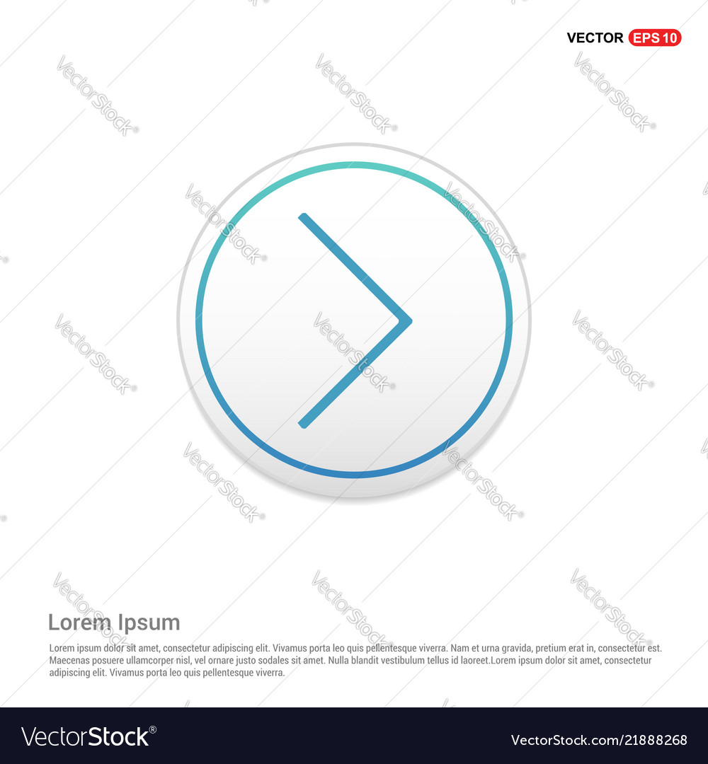 Next arrow icon - white circle button Vector Image Next arrow icon - white circle button
