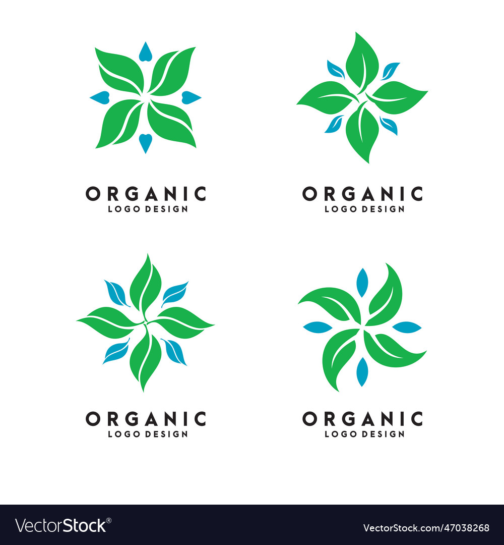 Organic logo design Royalty Free Vector Image - VectorStock