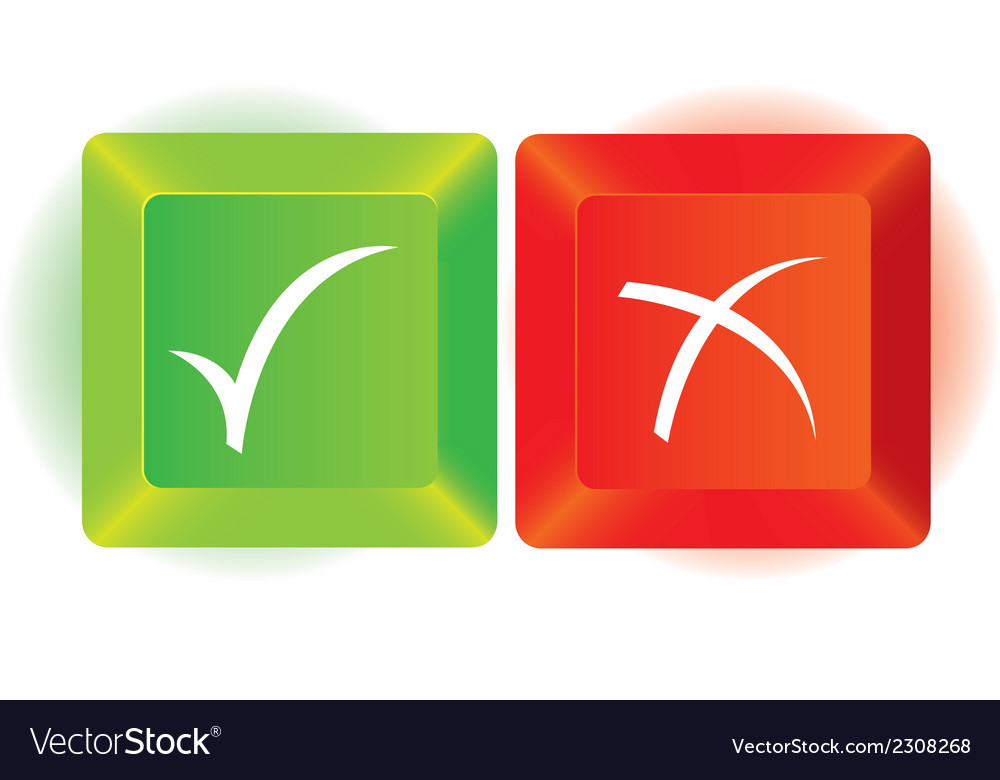 Right and wrong key in red green