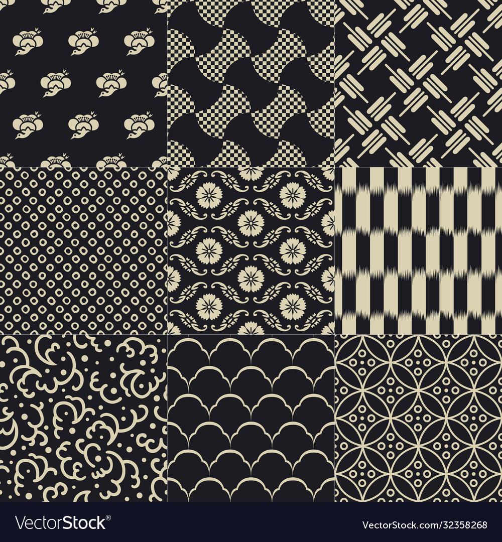 Seamless japanese traditional mesh pattern Vector Image