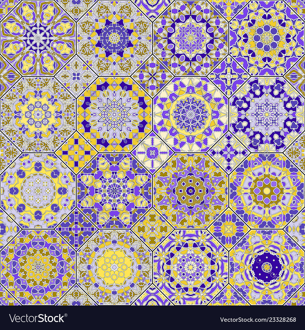 Set of octagonal and square patterns Vector Image Set of octagonal and square patterns