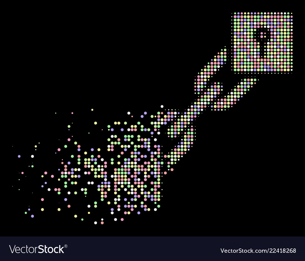 Soft damaged pixelated halftone locker blockchain vector image Soft damaged pixelated halftone locker blockchain