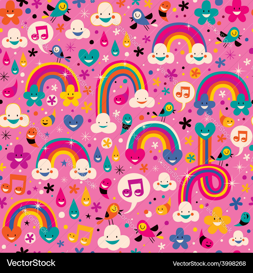 Vibrant Rainbow Pattern Royalty Free Vector Image