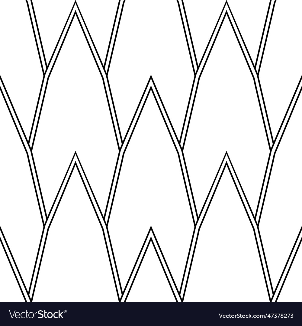 Art deco wallpaper black and white seamless Vector Image