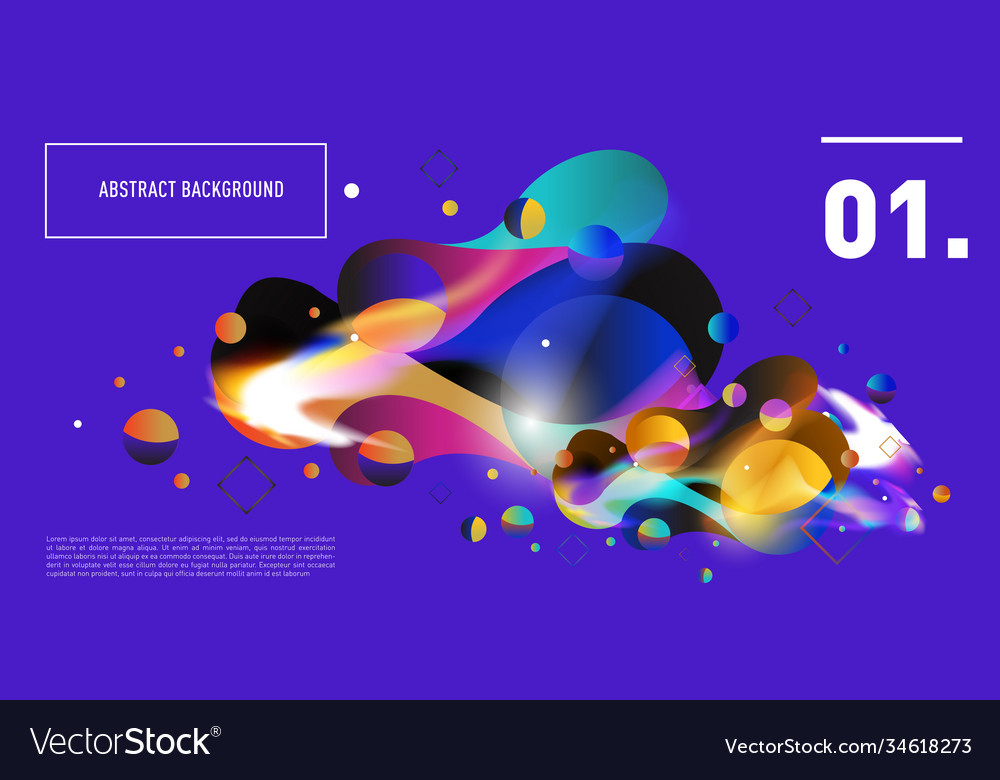 Colorful abstract fluid gradient pattern vector image Colorful abstract fluid gradient pattern