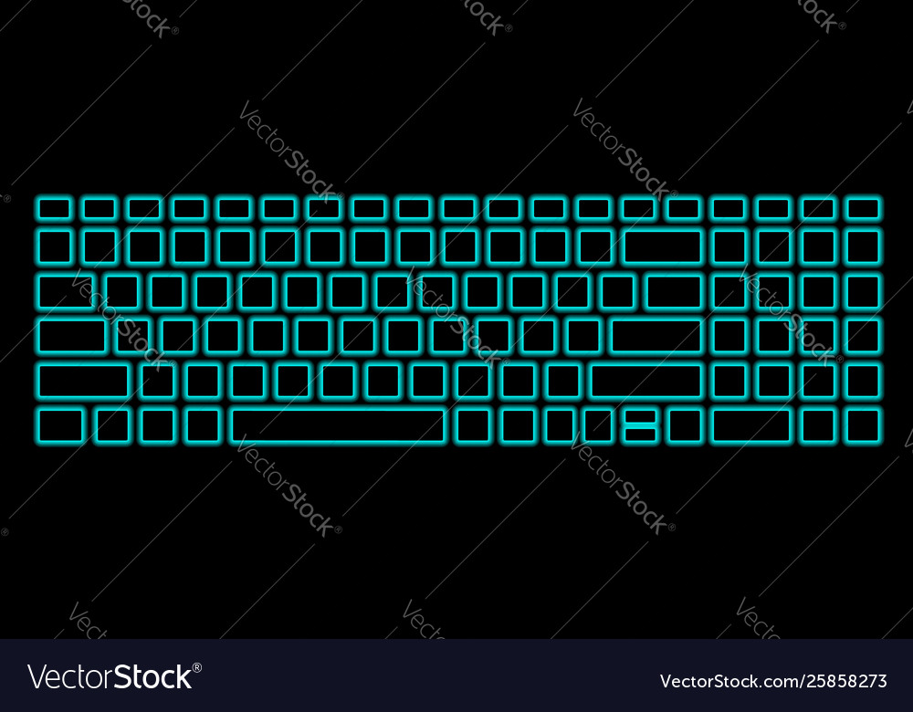 Neon Keyboard- White And Black Neon Free Download