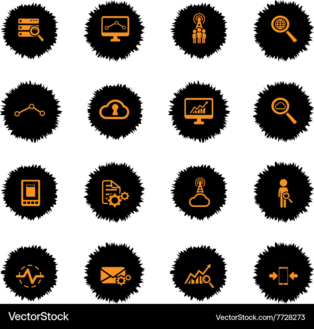 Data analytic simply icons Royalty Free Vector Image