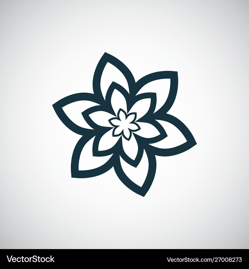 Flower icon simple flat element concept design Vector Image