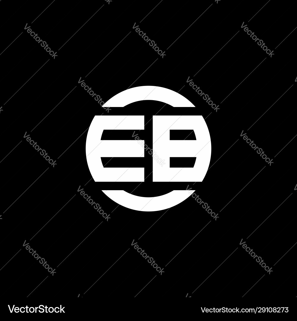 Logo monogram isolated on circle element Vector Image