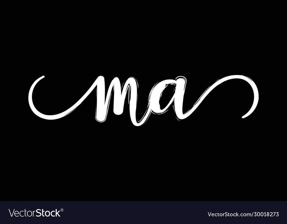 M A Ma Initial Letter Logo Design Template Vector Image 6766