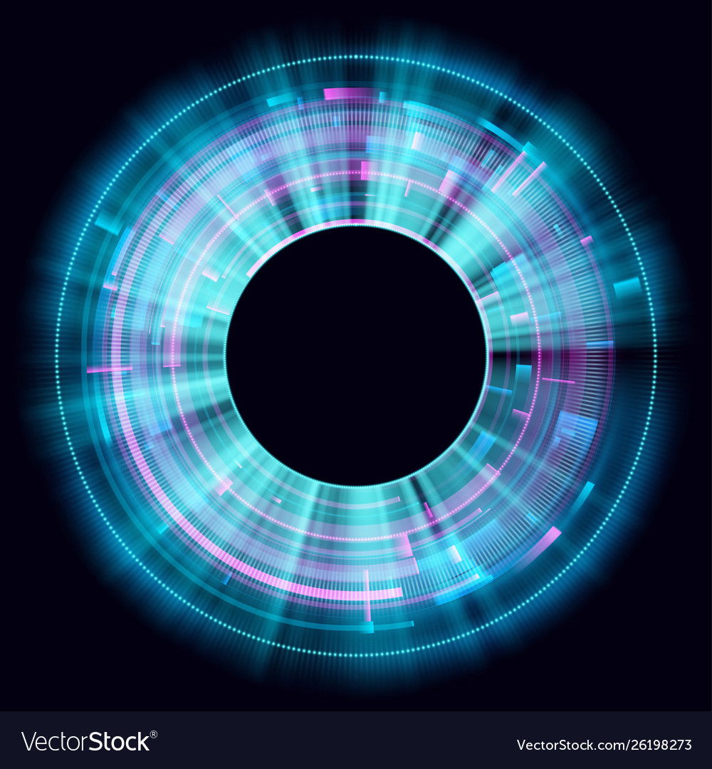 Magic circle light effects isolated Royalty Free Vector