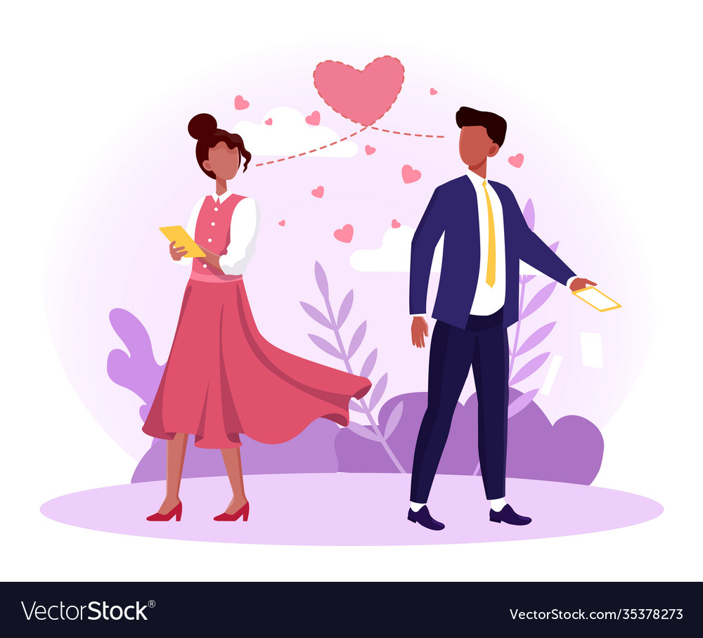 Love at first sight concept Royalty Free Vector Image