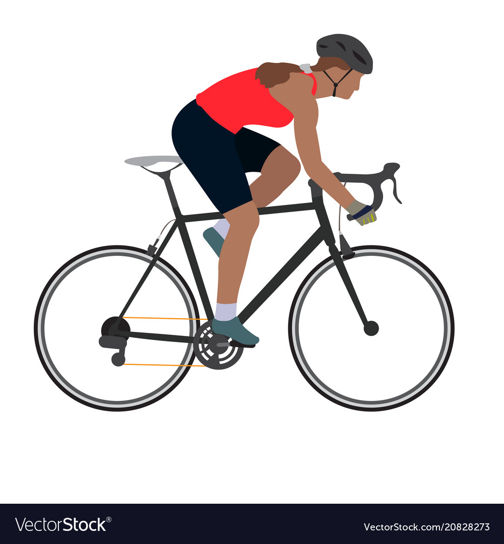 Man riding a bike Royalty Free Vector Image VectorStock