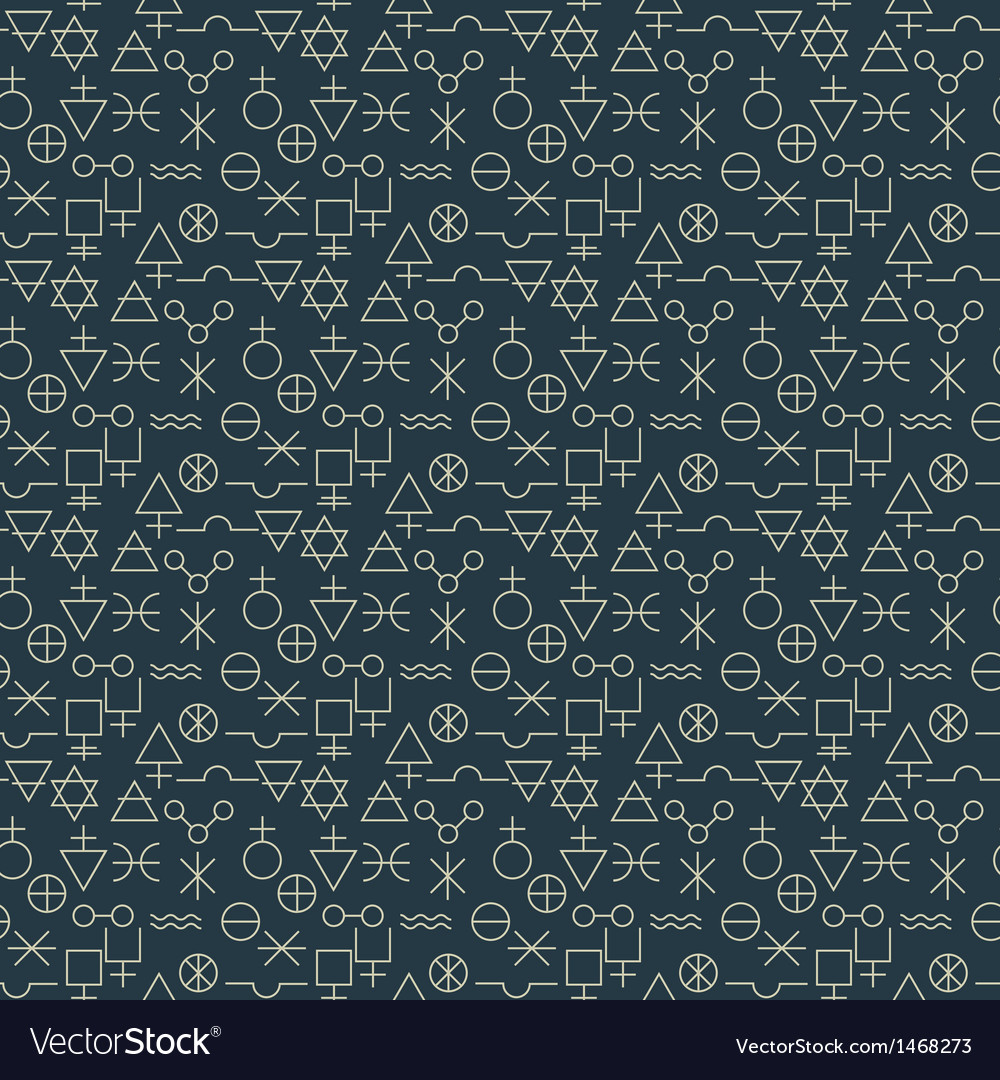 Mystic Alchemy Symbol Pattern