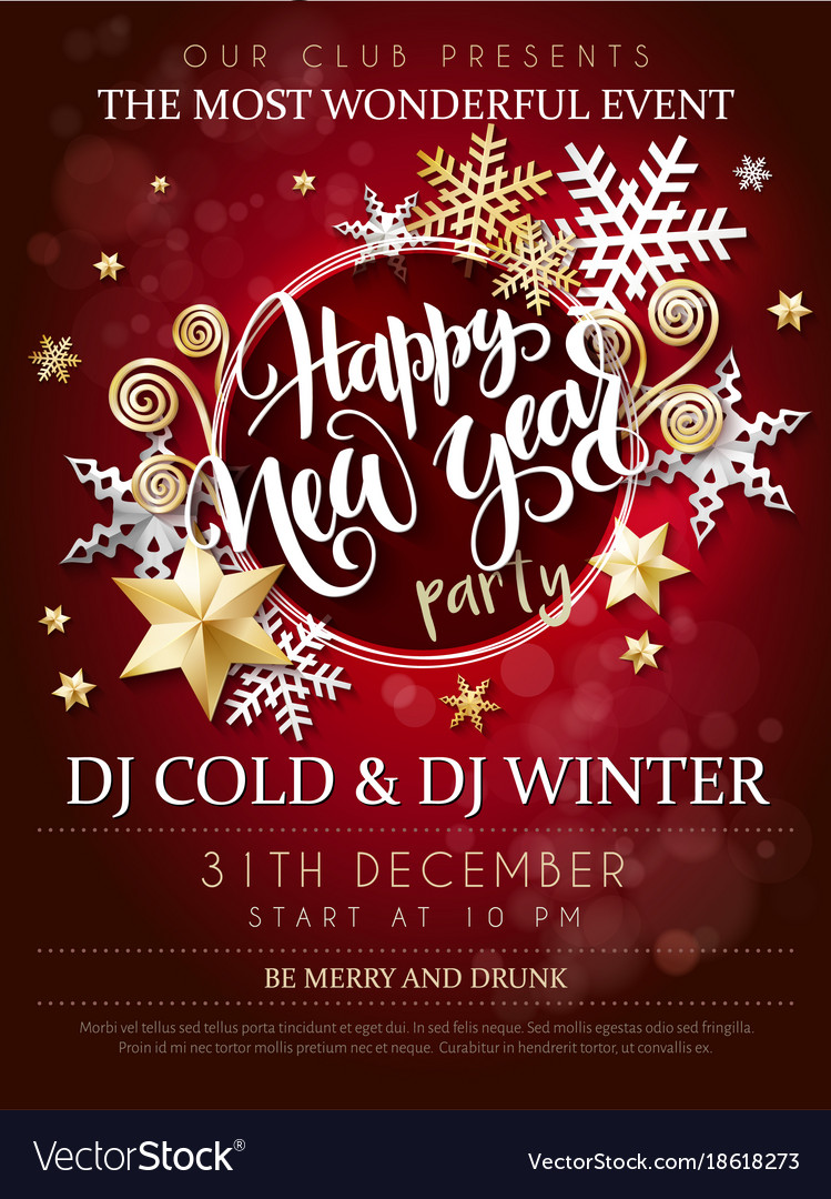 New year party poster