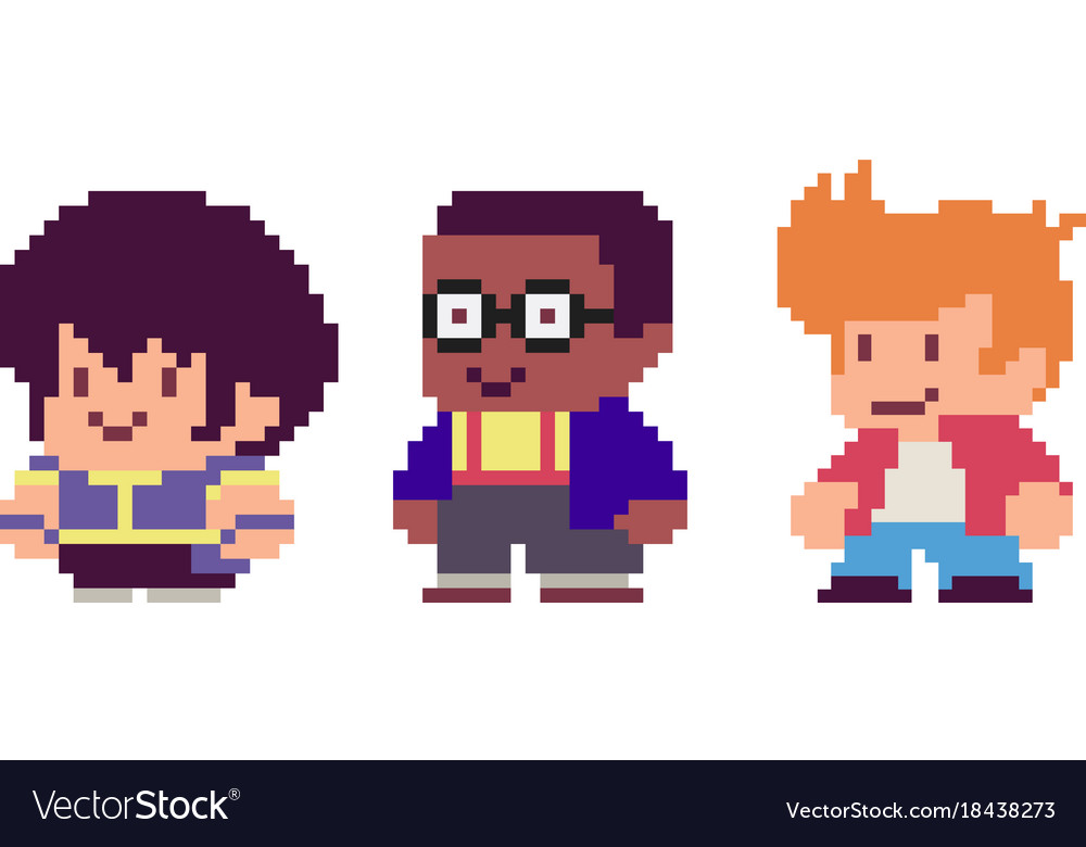 Pixel Character Set - Retro Game Style