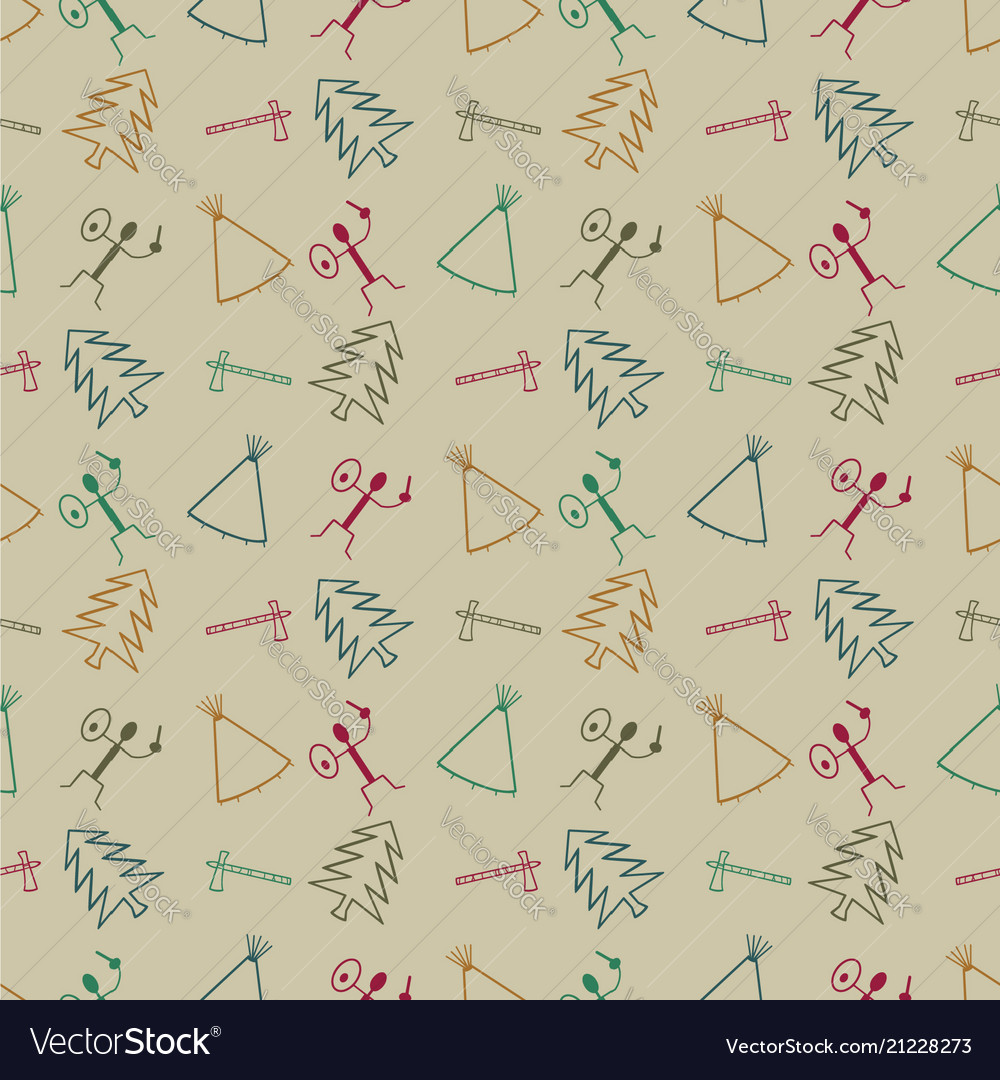 Primitive symbol pattern background