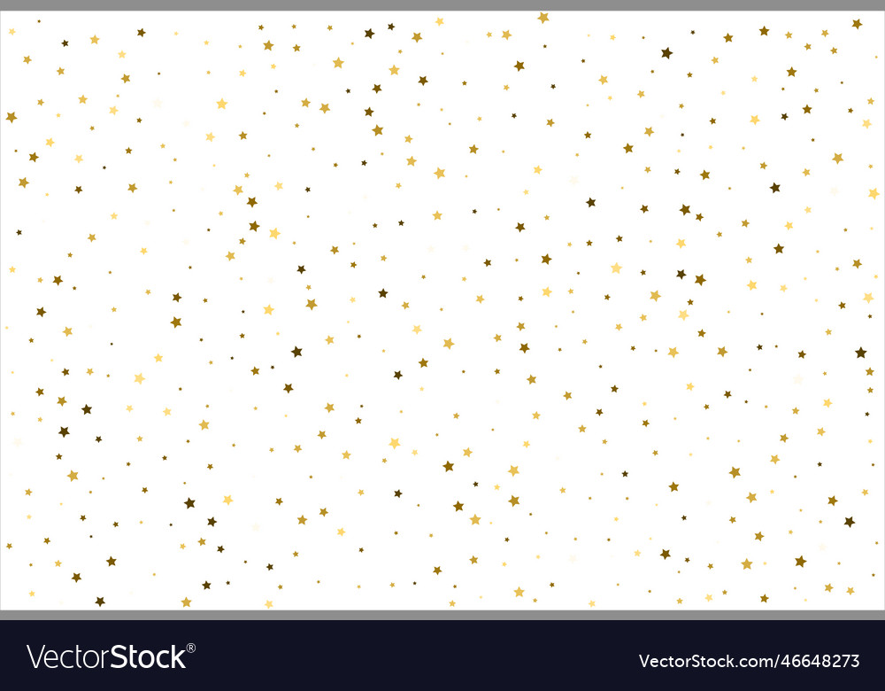 Random falling gold stars on white background Vector Image