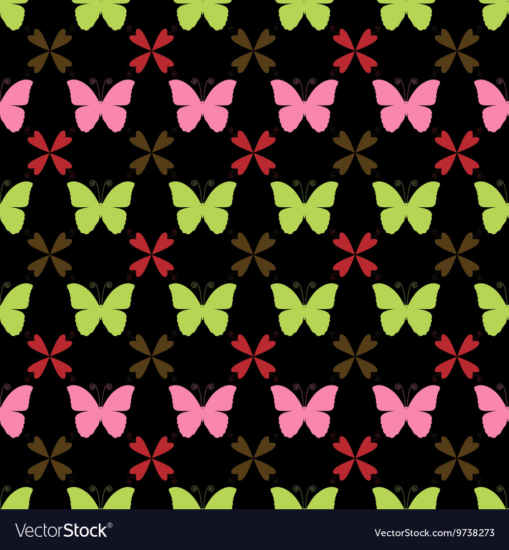 Seamless pattern with butterflies stylish
