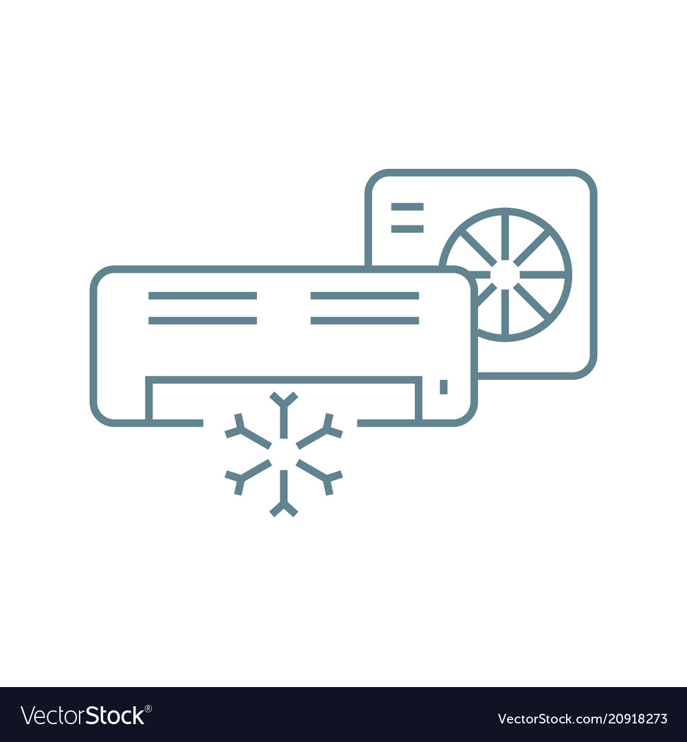 Split system linear icon concept vector image Split system linear icon concept