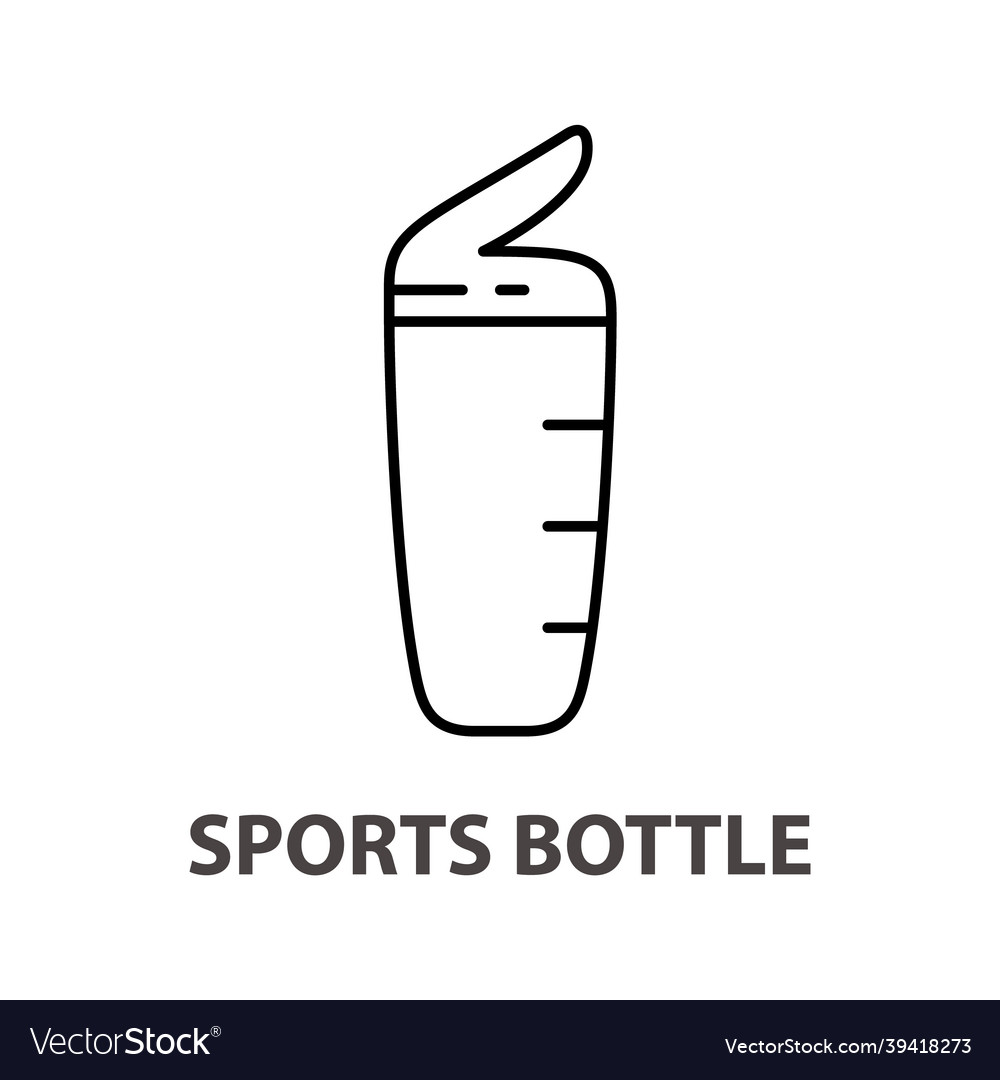 Sports bottle linear icon black simple