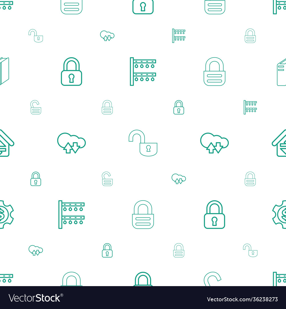 System icons pattern seamless white background