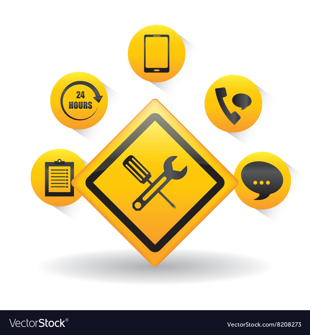 Technical service and call center icon design