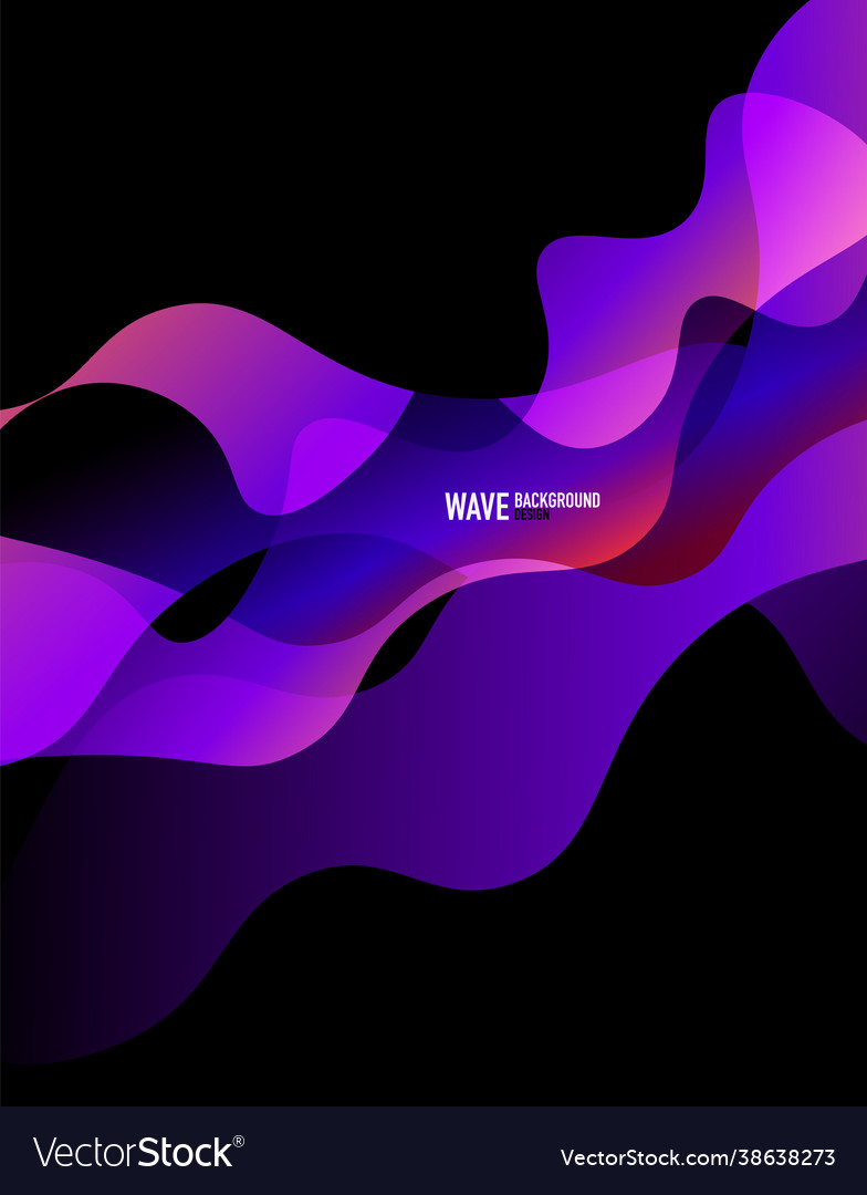 Vertical fluid gradient wave abstract background vector image Vertical fluid gradient wave abstract background
