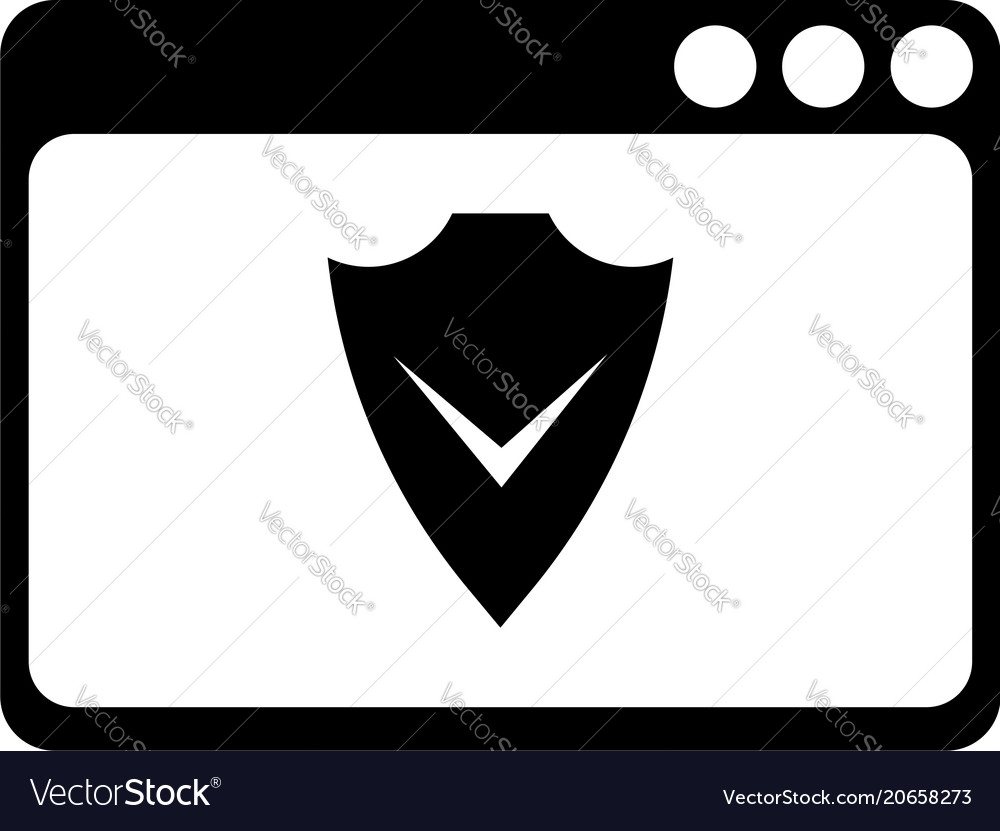 Web page with a shield icon