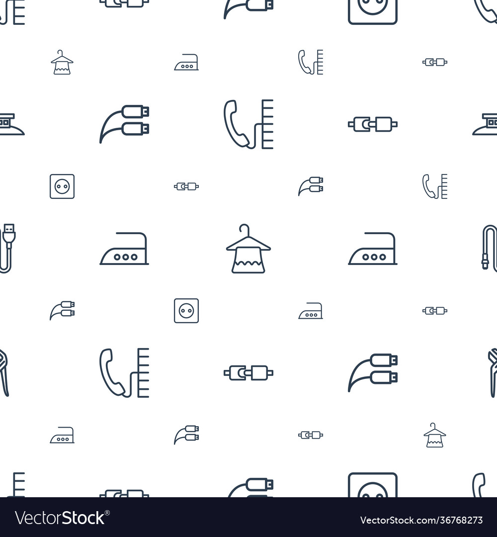 Wire icons pattern seamless white background