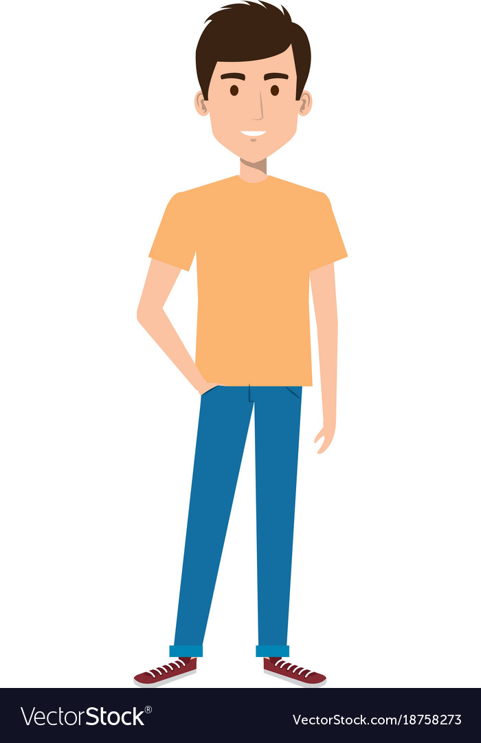 Young man avatar character Royalty Free Vector Image