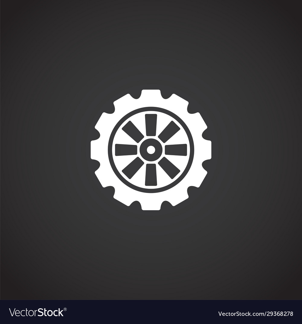 Gear icon on background for graphic and web design