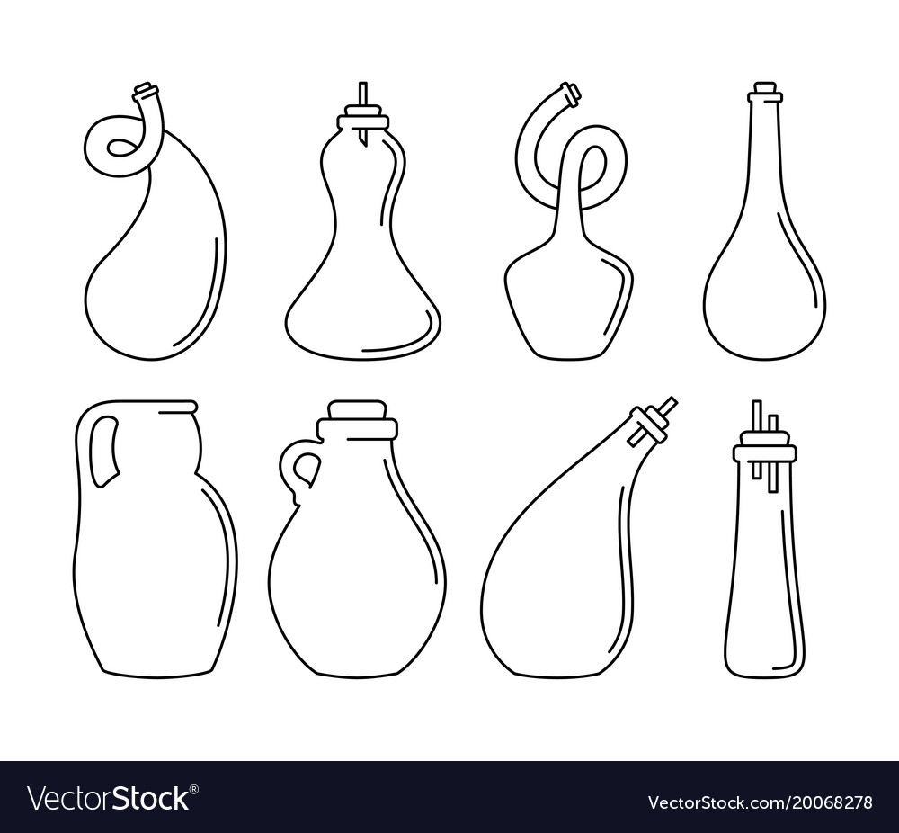 Glassware instruments in linear style