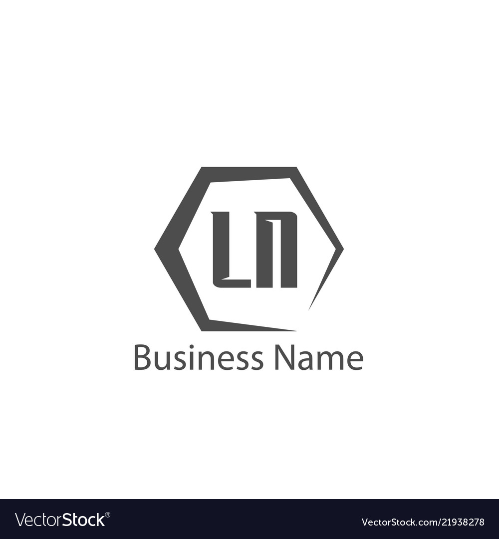 Initial letter ln logo template design