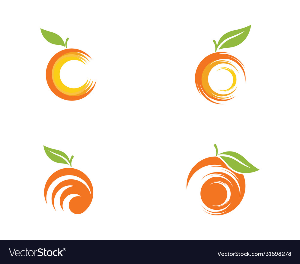 Orange logo design icon