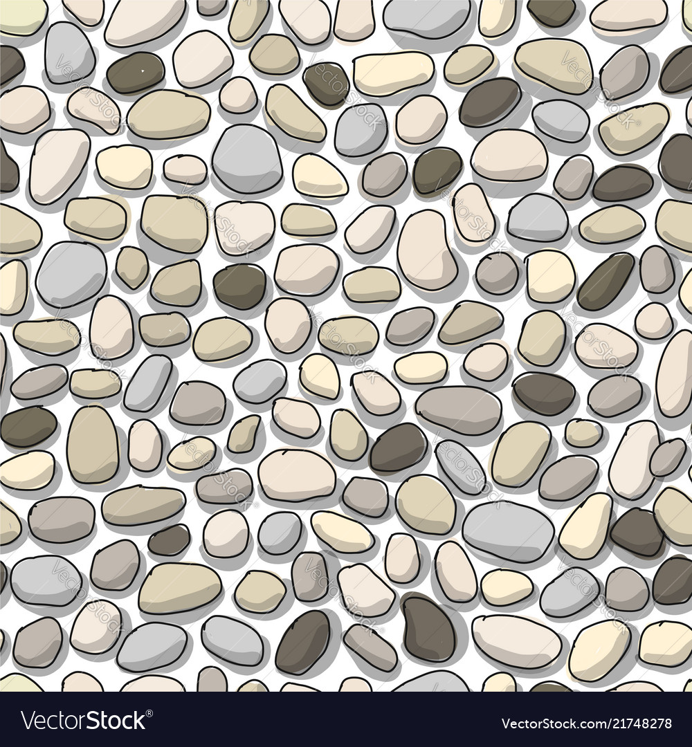 Pebble background seamless pattern for your vector image Pebble background seamless pattern for your