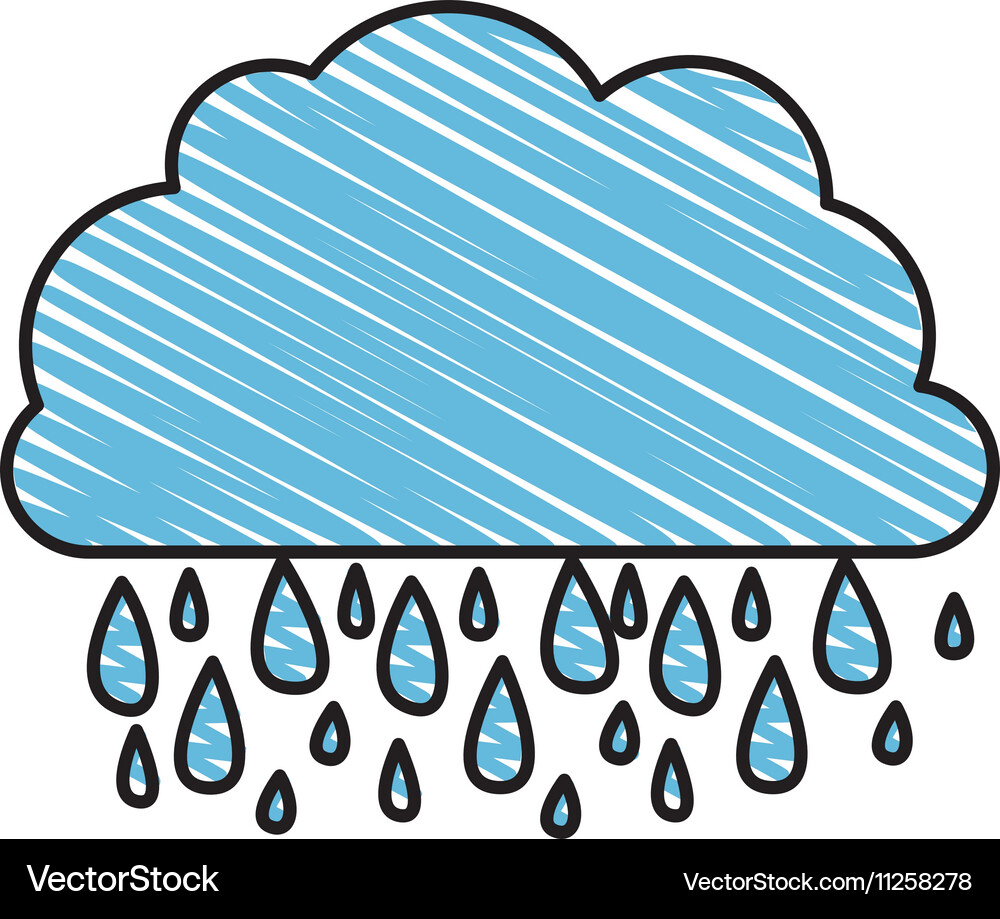 Rain and cloud icon image Royalty Free Vector Image