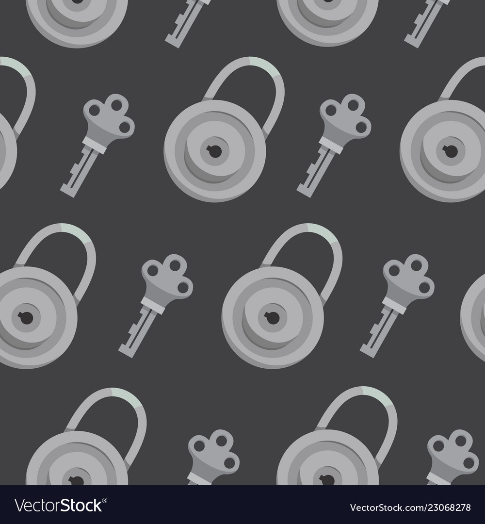 Seamless pattern with key locks and keys Vector Image Seamless pattern with key locks and keys