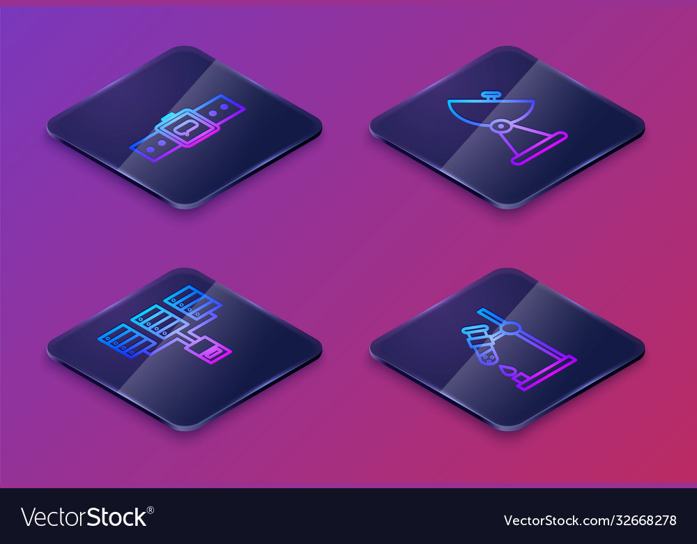 Set isometric line smartwatch server data web vector image Set isometric line smartwatch server data web