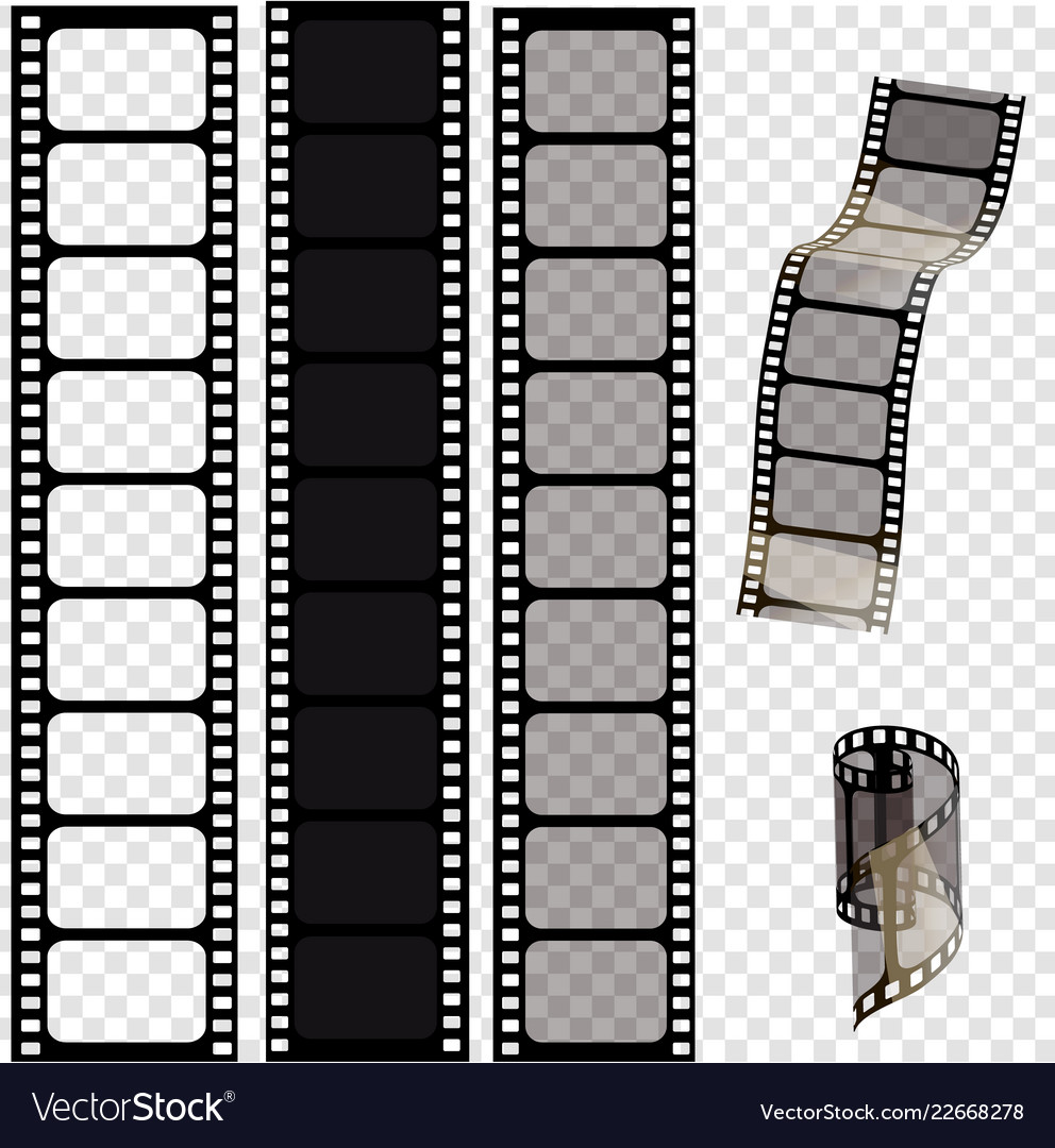 set of film strips of royalty free vector image film strips images