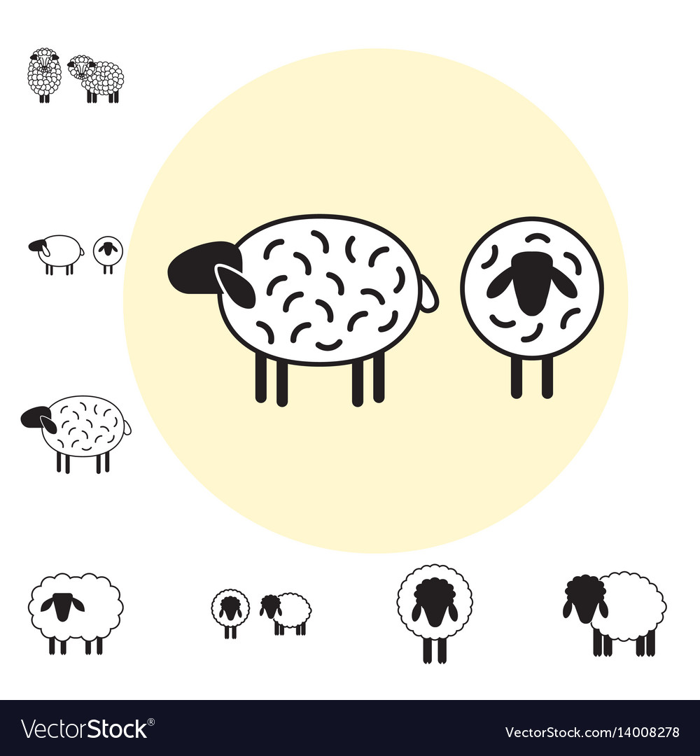 Sheep or ram icon logo template pictograph