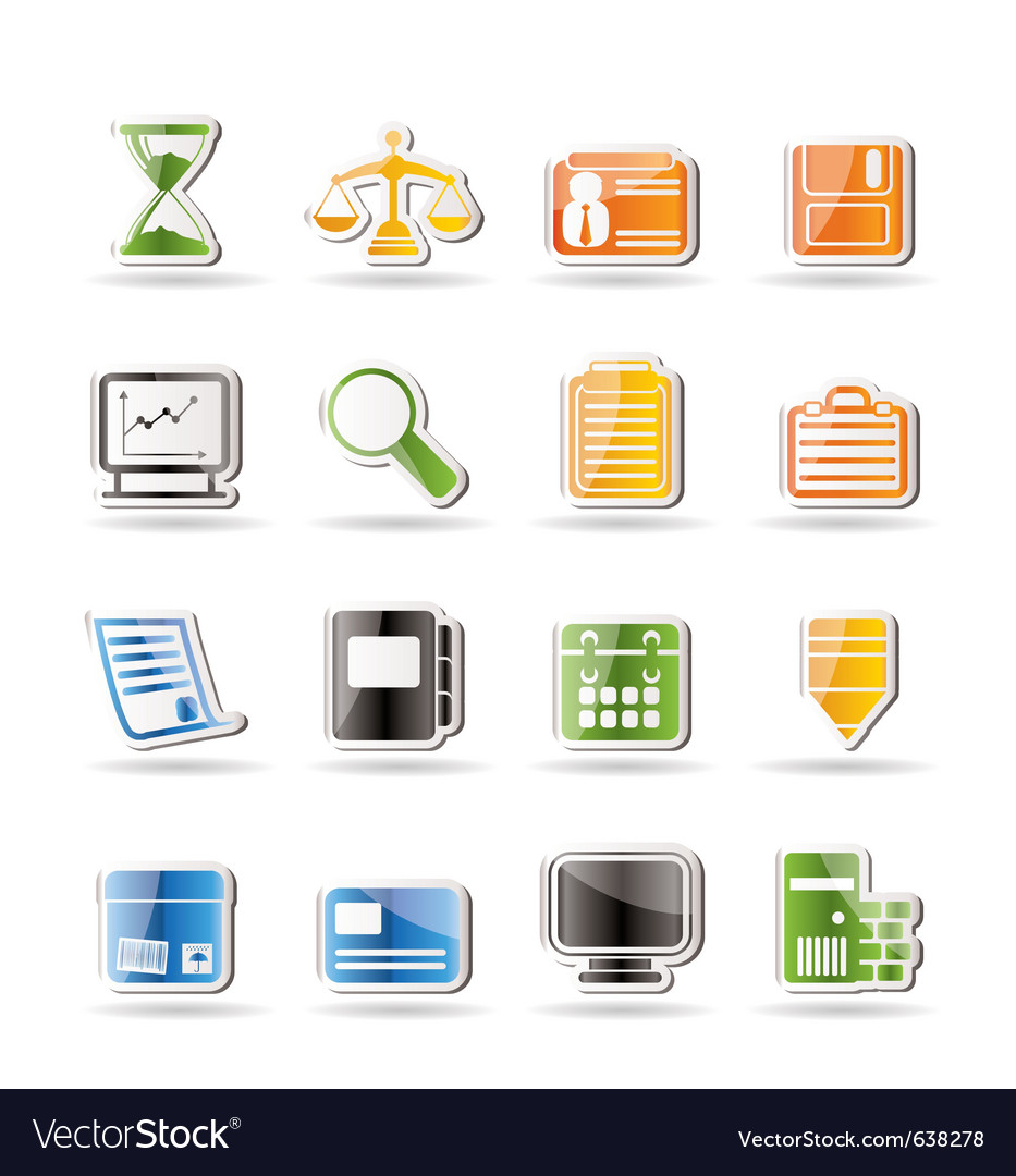 Simple business and office icons