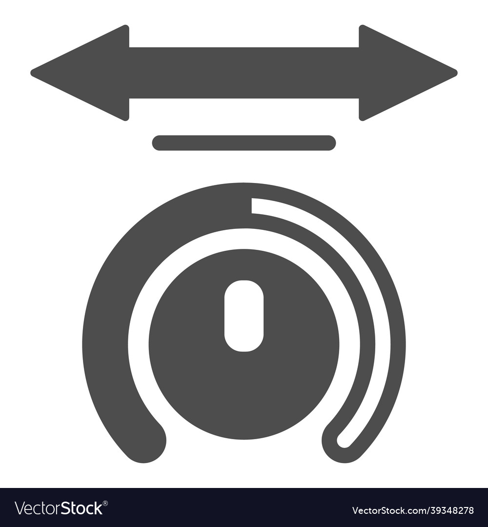 Sound balance with arrow solid icon design