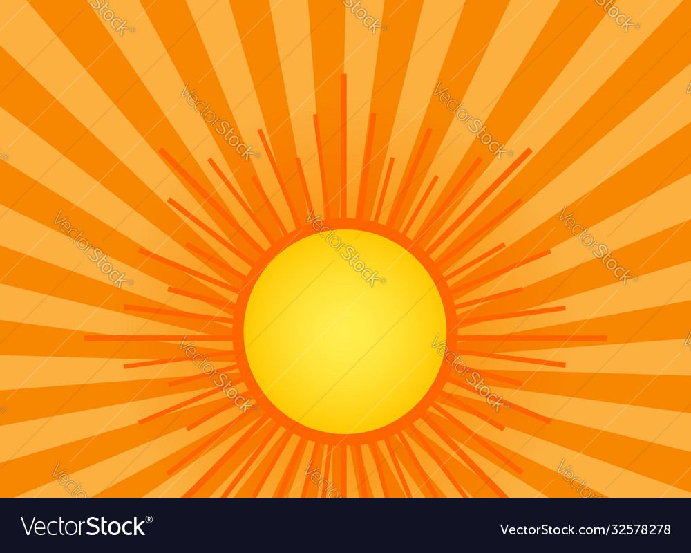 Sun on sky background