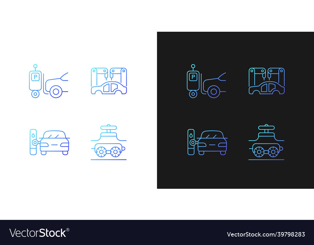 Automatisierung in der Automobilindustrie Gradientensymbole