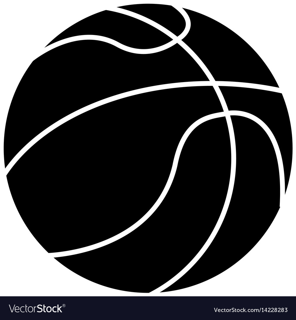 Basketball ball sport pictogram Royalty Free Vector Image