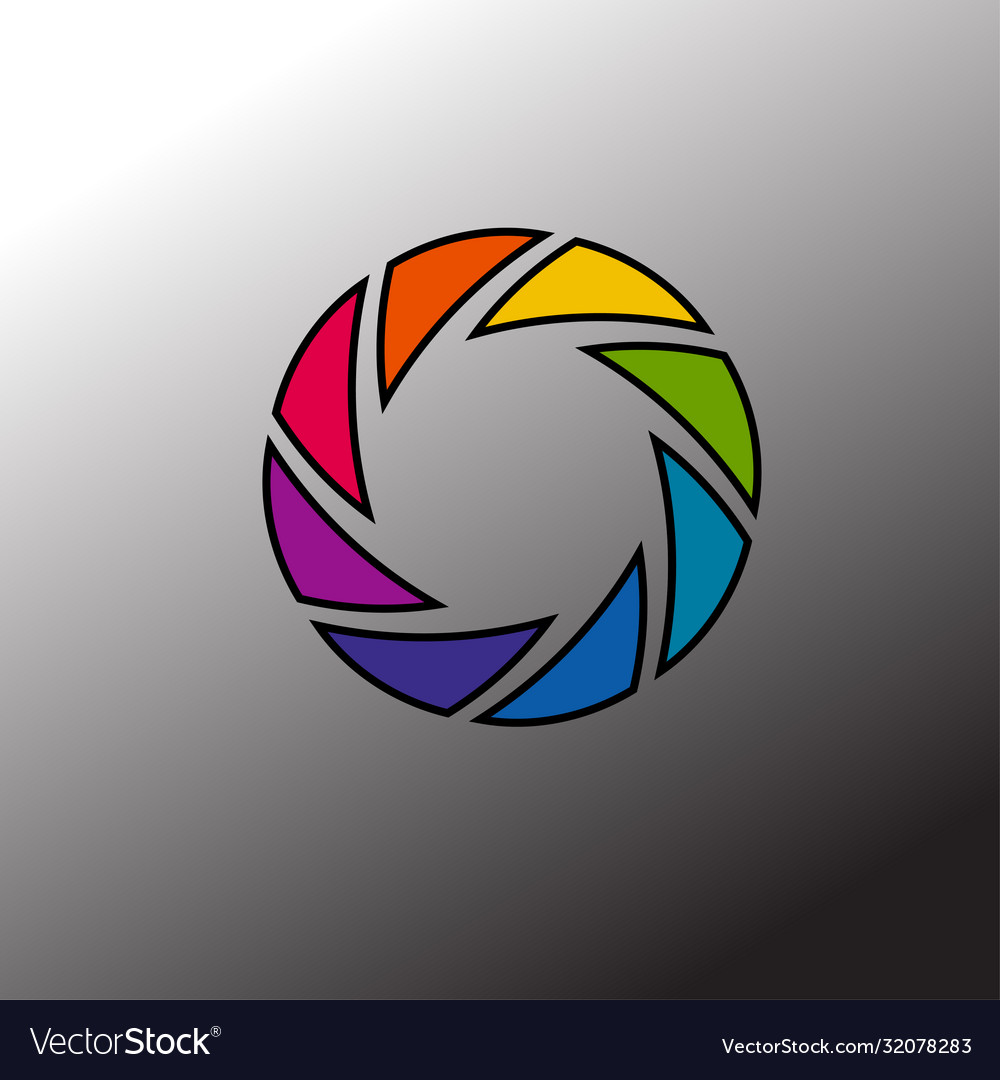 Camera shutter icon abstract backgrounddesign